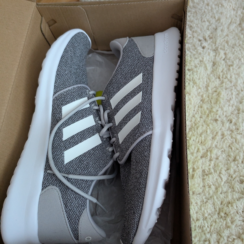 adidas Gray and White Athletic Shoes
